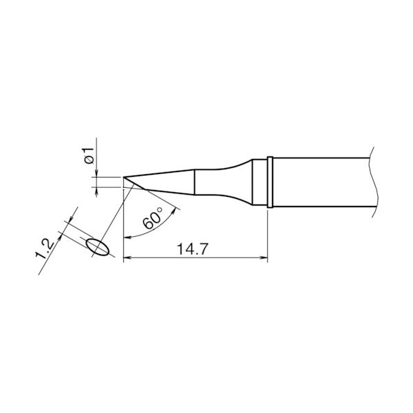 白光 こて先/1BC型 T31-02BC1 1本(1個) 751-7173（直送品）