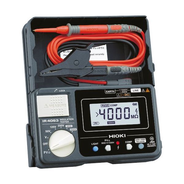 日置電機 HIOKI 太陽光発電システム用絶縁抵抗計IR4053ー10 IR4053-10 1台(1個) 758-6612（直送品）