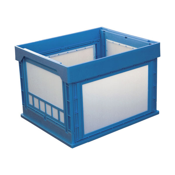 国盛化学 KUNIMORI プラスチック折畳みコンテナ パタコン Nー107 ブルー 50190-N107-B 1個 760-5323（直送品）