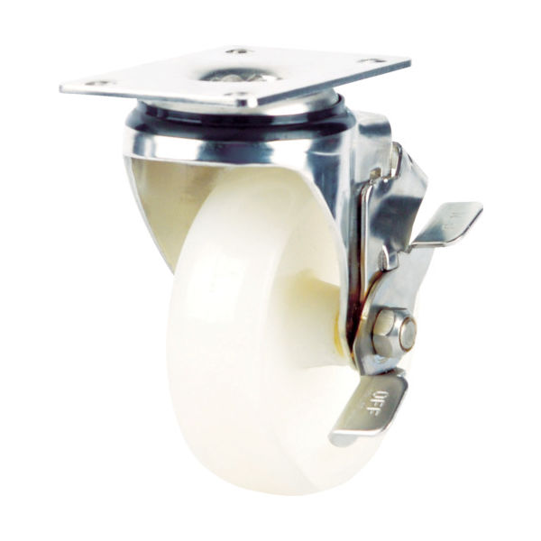 サムソンキャスター SAMSONG ステンレス用キャスター 自在 ナイロン車75mm ブレーキ付 TP5130-NYL-SUS-TLB 1個（直送品）
