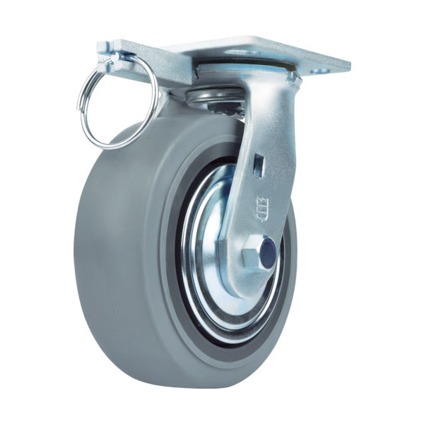 サムソンキャスター SAMSONG 重荷重用キャスター 自在 ゴム車125mm TP6650-MIR BB TG 1個 767-2187（直送品）