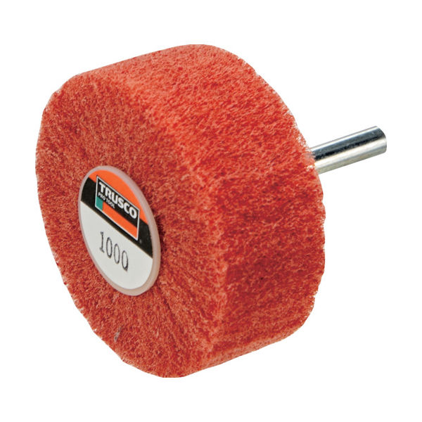 トラスコ中山 TRUSCO ナイロン軸付ホイール 外径100×厚み25×軸6 1000#(5個入) UFN-1025-1000 1箱(5個)（直送品）