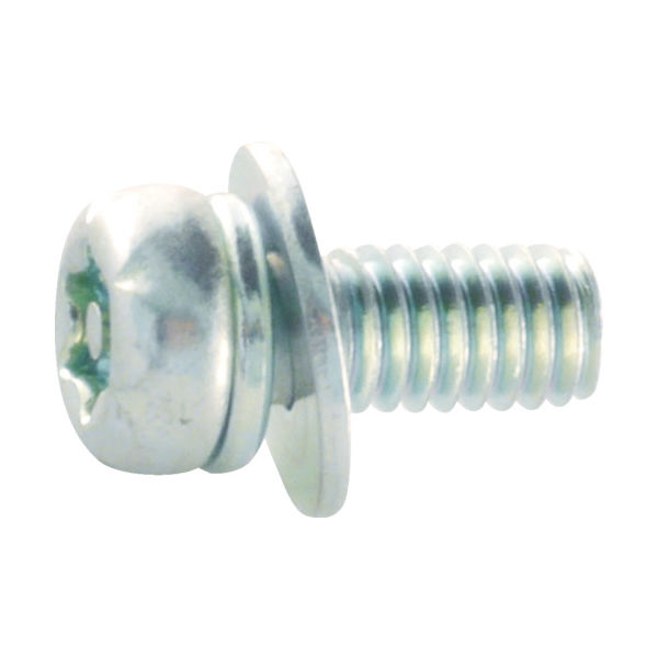 トラスコ中山 TRUSCO 【売切廃番】6ロブなべ頭組込ねじ 三価クロメート M4×10 33本入 B108-0410 1パック(33本)（直送品）