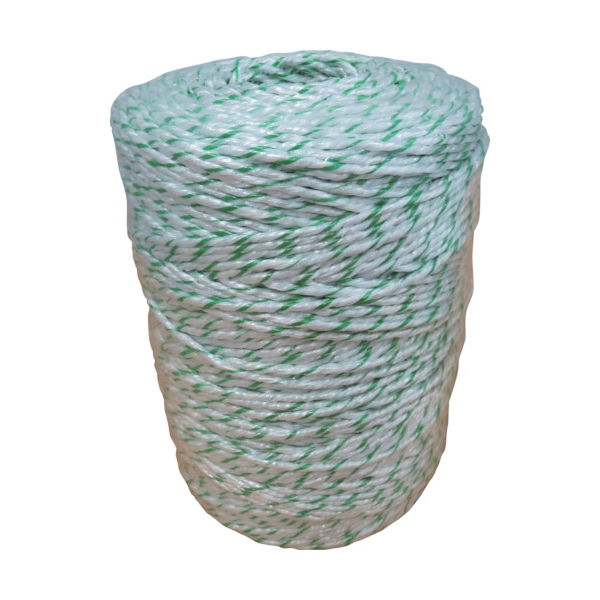 司化成工業 ツカサ ペッピーロープ 色白/緑 線径5mm 長さ500m PY-15-500 1巻 773-1264（直送品）