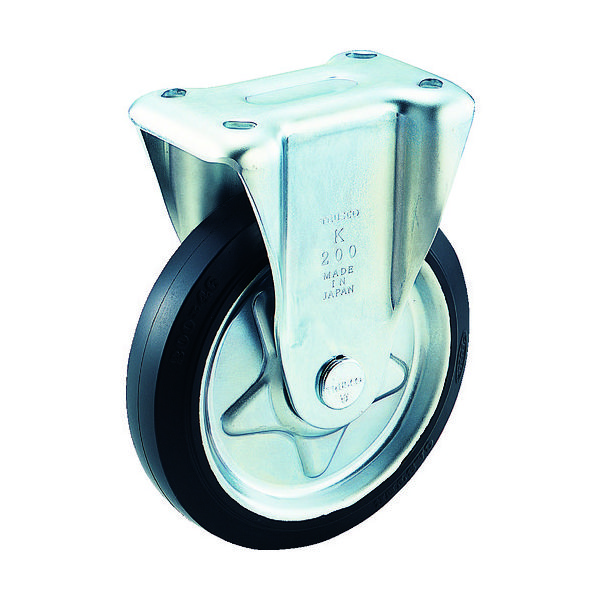 トラスコ中山 TRUSCO αプレス製ゴムキャスター 固定 Φ150 TK-150C 1個 289-0011（直送品）