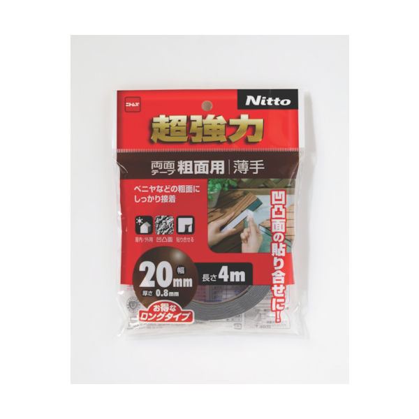 ニトムズ 超強力両面テープ粗面用薄手20×4 T4603 1巻 497-8021（直送品）