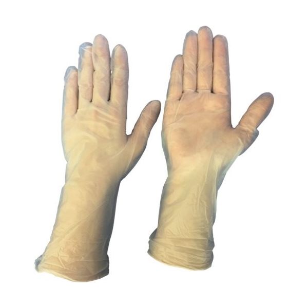 ブラストン BLASTON PVC手袋ロング スムースタイプLサイズ (100枚入) BSC-3300-L 1袋(100枚)（直送品）