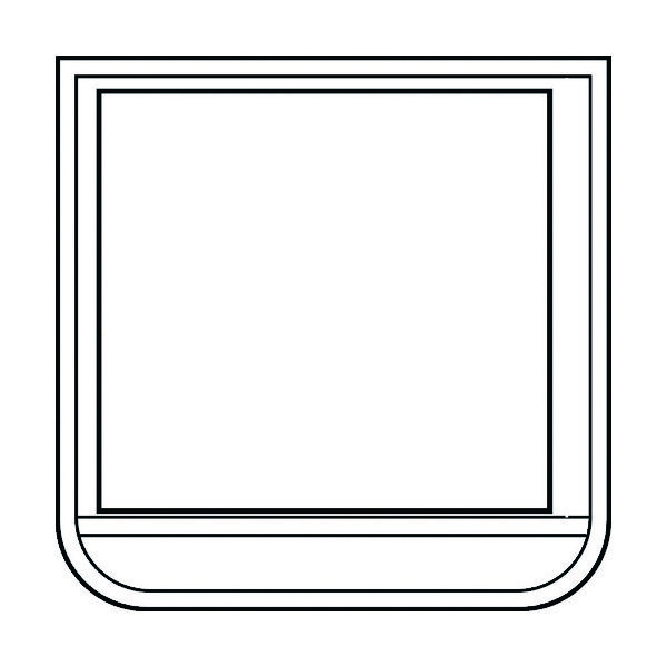 トラスコ中山 TRUSCO ポケット胸章白・軟質ビニール・60×60mm T368-12 1枚 768-3707（直送品）