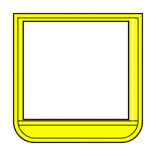 トラスコ中山 TRUSCO ポケット胸章黄・軟質ビニール・60×60mm T368-13 1枚 768-3715（直送品）