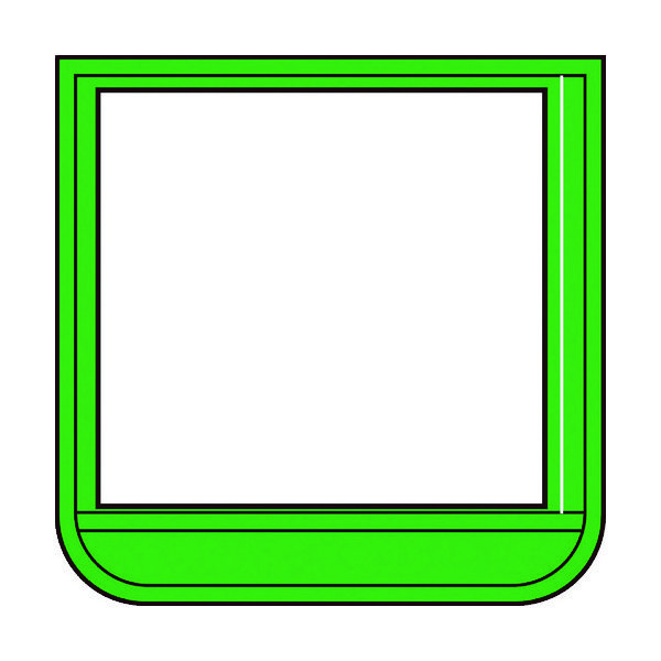 トラスコ中山 TRUSCO ポケット胸章緑・軟質ビニール・60×60mm T368-14 1枚 768-3723（直送品）