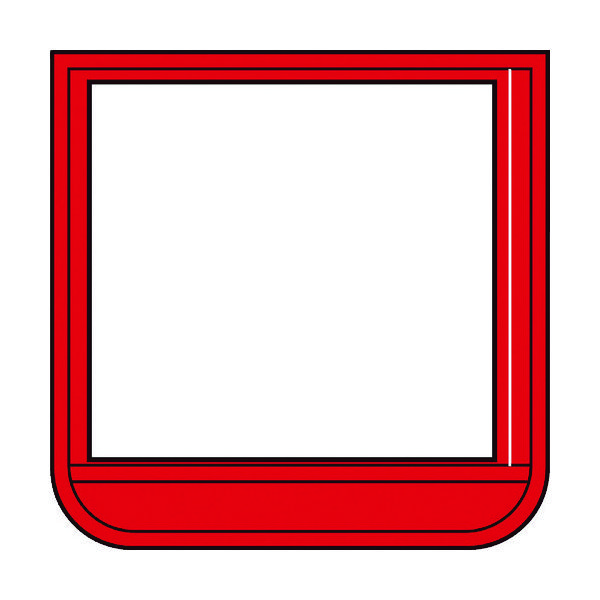 トラスコ中山 TRUSCO ポケット胸章赤・軟質ビニール・60×60mm T368-15 1枚 768-3731（直送品）