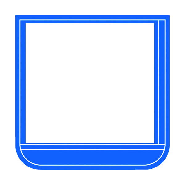 トラスコ中山 TRUSCO ポケット胸章青・軟質ビニール・60×60mm T368-16 1枚 768-3740（直送品）