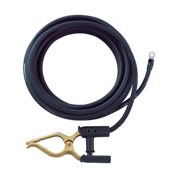 トラスコ中山 TRUSCO キャブタイヤケーブル アースクリップ丸端子付 5m TCT-3805KE 1セット 754-6769（直送品）