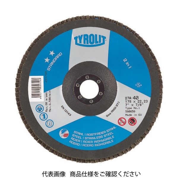 Tyrolit フラップディスク スタンダードタイプ 125mm #60 537097 1セット(10枚) 766-4231（直送品）