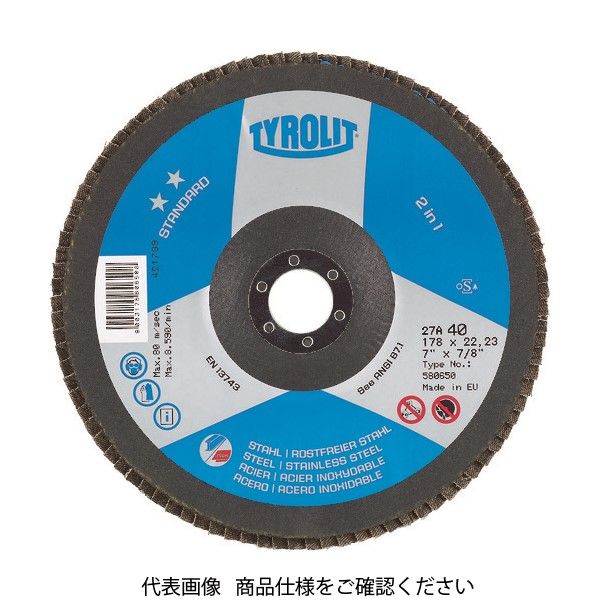 Tyrolit フラップディスク スタンダードタイプ 125mm #80 537110 1セット(10枚) 766-4249（直送品）