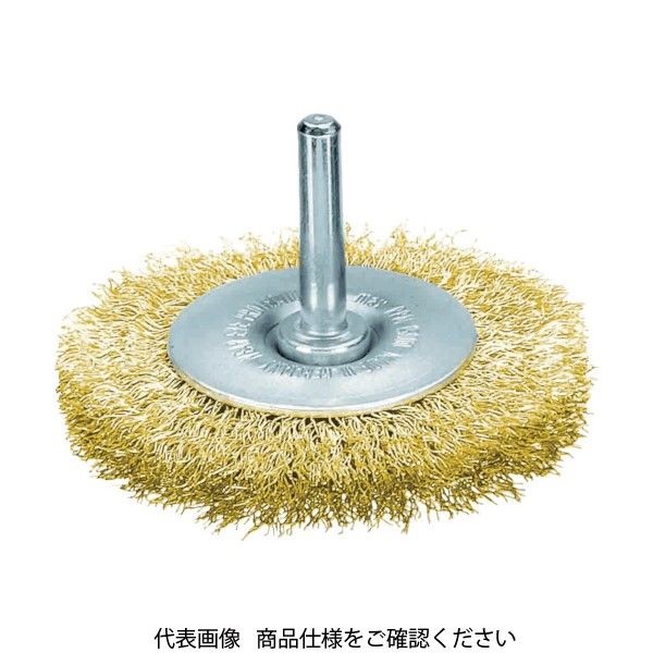 LESSMANN 軸付ホイルブラシ 真鍮メッキ鋼線 0.25 φ50 415752 1個 752-1359（直送品）