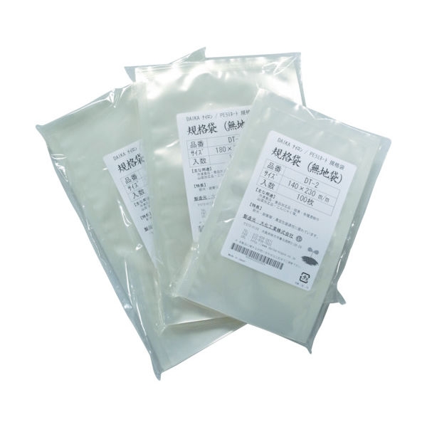 大化工業 大化 食品水物包装用ラミネート規格袋 160×280 (100枚/パック) DT-4 1袋(100枚) 760-6575（直送品）