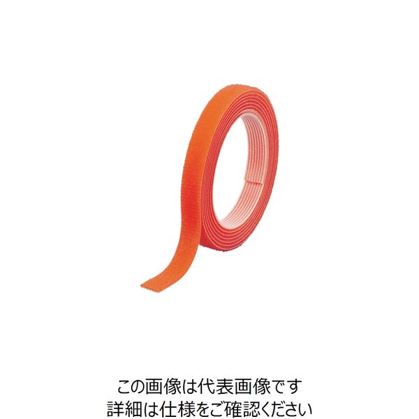 トラスコ中山 TRUSCO マジックバンド[[R下]]結束テープ両面幅20mm長さ5mオレンジ MKT-20V-OR 1巻 754-2071（直送品）