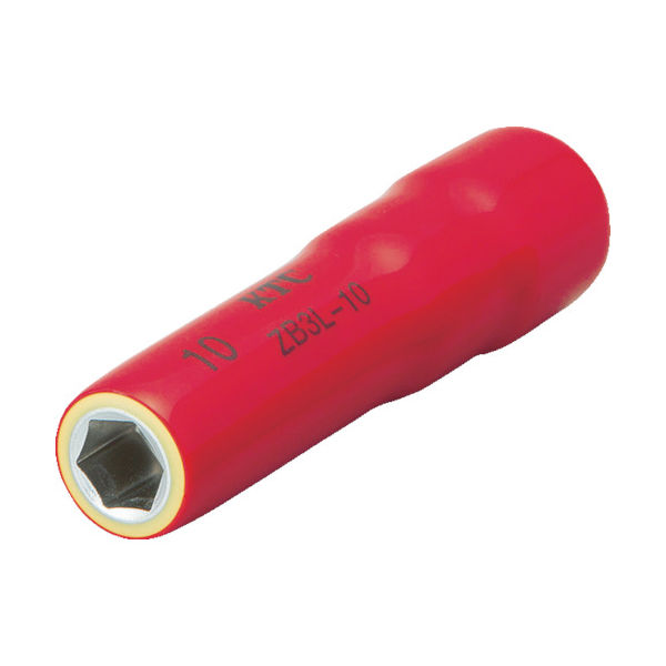 京都機械工具 KTC 絶縁工具 9.5sq.ディープソケット 10mm ZB3L-10 1個 754-2984（直送品）