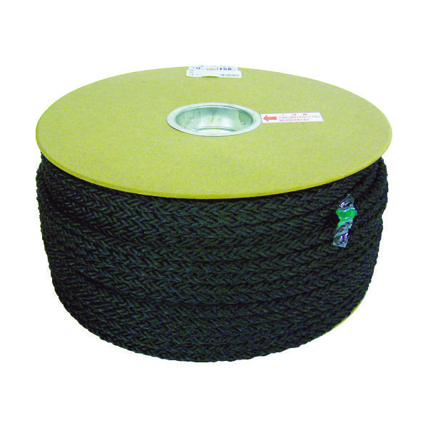 ユタカメイク ポリエステルクロス係留ドラム巻 9φ×150m 黒 PRD-51 1巻 754-1171（直送品）