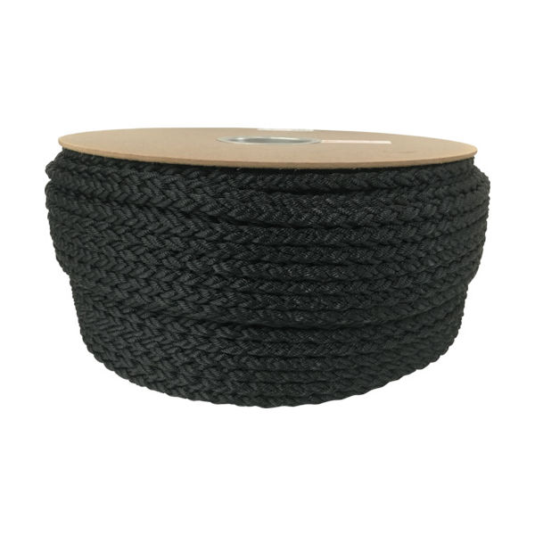 ユタカメイク ポリエステルクロス係留ドラム巻 12φ×100m 黒 PRD-61 1巻 754-1198（直送品）