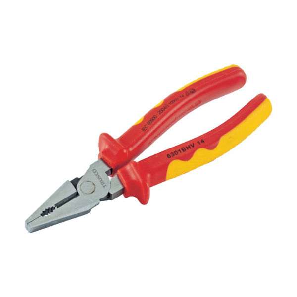 トラスコ中山 TRUSCO 絶縁強力型ペンチ 175mm TZP-175HL 1丁 762-3402（直送品）