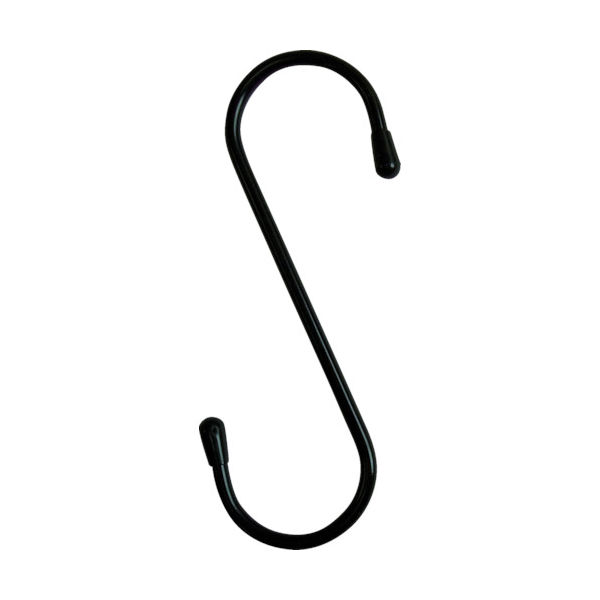 ニッサチェイン 塩ビ被覆線Sフック 黒 150mm(2個入り) A-825 1パック(2個) 756-1229（直送品）