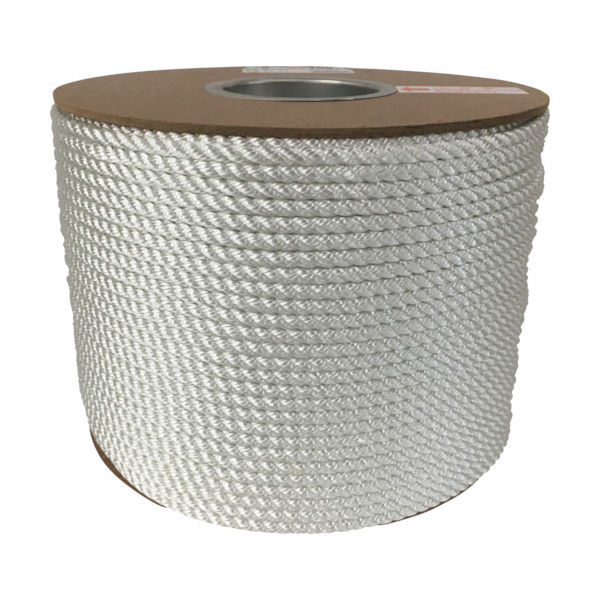 ユタカメイク ナイロン3打ロープドラム巻 6φ×200m PRJ-10 1巻 754-1295（直送品）