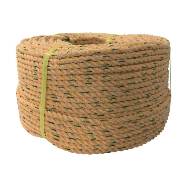 ユタカメイク ロープ KPロープ巻物 12φ×200m K12200 1巻 754-0647（直送品）