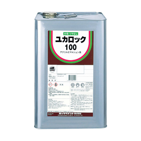 ロックペイント ロック ユカロック100 モスグリーン 20KG 082-0221 01 1缶 361-0497（直送品）