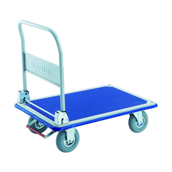 トラスコ中山 TRUSCO プレス製台車 ドンキーカート 915X615 空気入タイヤ ピン式固定車ストッパー付 301NARKB 1台（直送品）