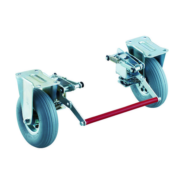 トラスコ中山 TRUSCO プレス製台車 ドンキーカート300番用 ブレーキ 空気入り固定車輪付 300NARKB 1台 414-5267（直送品）