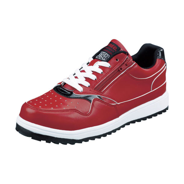 ジーベック XEBEC ZIPアップ耐滑セフティシューズ 85118 レッド 28.0CM 85118-71-280 1足 752-8507（直送品）