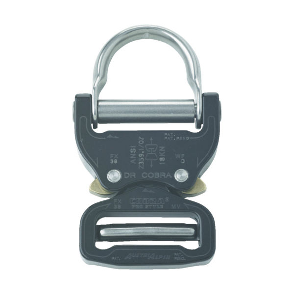 ALPIN 【売切廃番】 COBRAプロスタイルANSI バックル 38MM Dリング ブラック FX38KVD 1個（直送品）