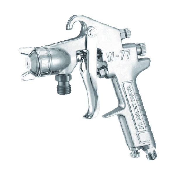 アネスト岩田 中形スプレーガン 吸上式 ノズル口径 φ2.0 空気使用量250L/min W-77-2S 1台 756-2578（直送品）