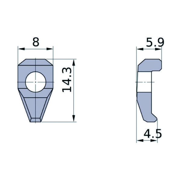 三菱マテリアル 三菱 旧F形ボーリングバー用部品 クランプ駒 LK1 1個 667-3929（直送品）