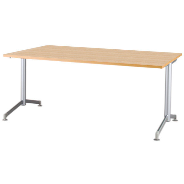 アイリスチトセ　ミーティングテーブル T字脚　ナチュラル 幅1200×奥行750×高さ700mm 1台　（直送品）