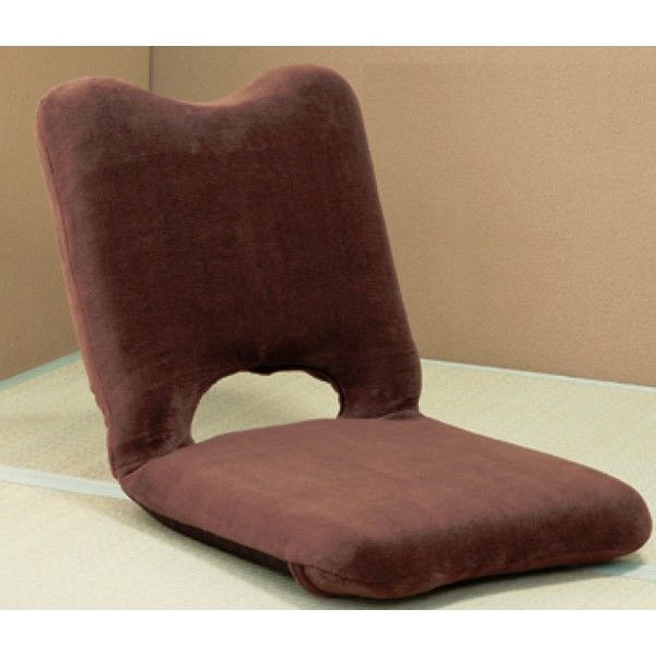 ファミリー･ライフ 枕になる座椅子 ブラウン 1脚　（直送品）