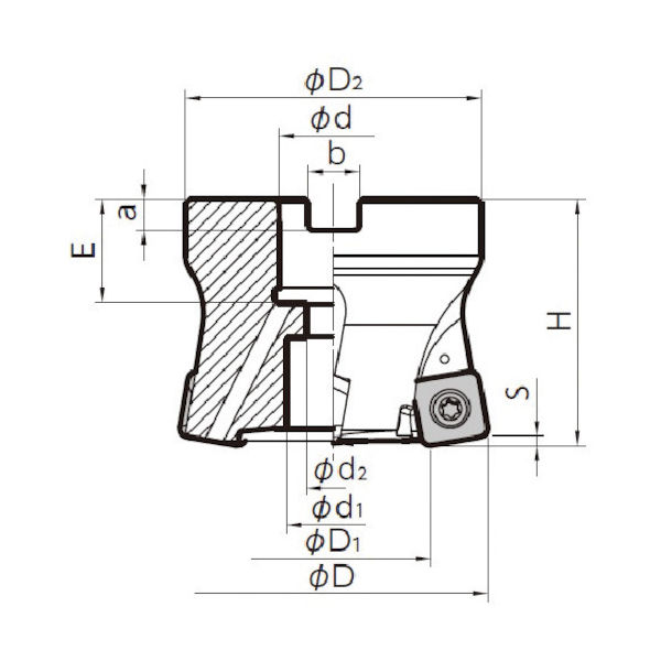 京セラ（KYOCERA） 京セラ MFHフェースミル MFH100R-14-7T 1個 654-6722（直送品）