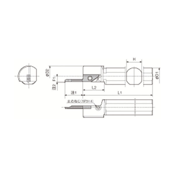 京セラ（KYOCERA） 京セラ 内径加工用ホルダ S20H-SVNR12N 1個 652-1690（直送品）