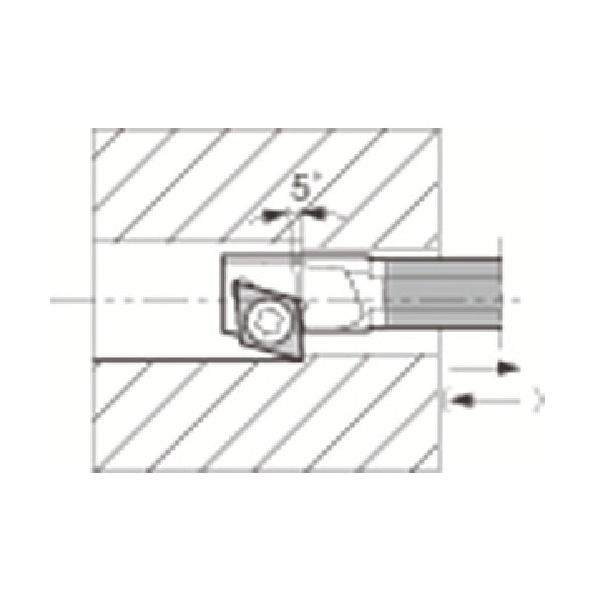 京セラ 内径加工用ホルダ C04X-SJZCR03-065 1個 646-6028（直送品）