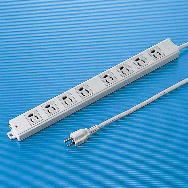 サンワサプライ 工事物件タップ 3P式（絶縁キャップ付き） 8個口