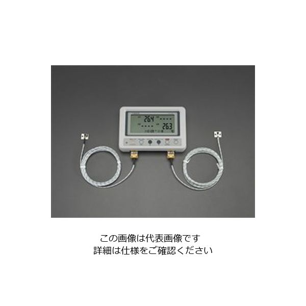 エスコ 温度データロガー(表面用センサー付) EA742GB-62 1セット（直送品）