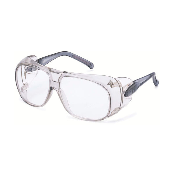 山本光学 YAMAMOTO 二眼型保護メガネ(フレームタイプ) セーフティグラス レンズ色:クリア テンプルカラー:スモーク YS-75 1個（直送品）