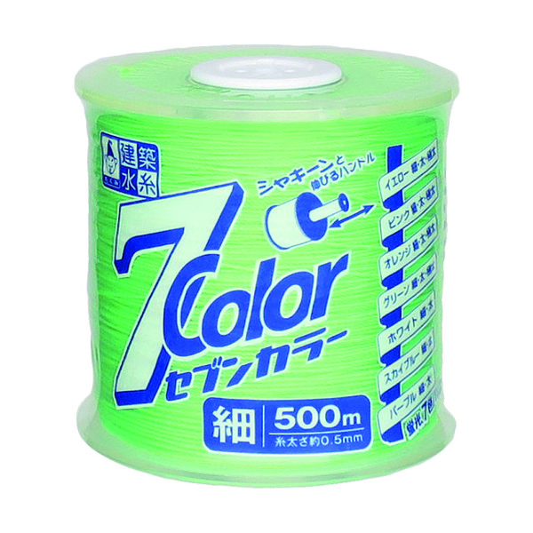 たくみ 7COLOR 細 グリーン 500M 4809 1巻(1個) 751-5367（直送品）