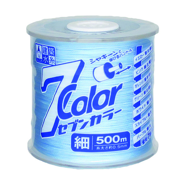 たくみ 7COLOR 細 スカイブルー 500M 4815 1巻(1個) 751-5413（直送品）