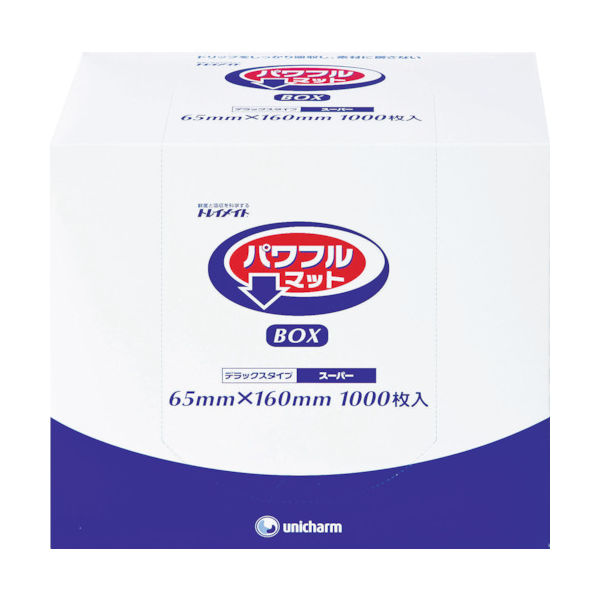 ユニ・チャーム パワフルマット RパワフルマットBOX 65×160 40169 1箱(1000枚) 760-4076（直送品）