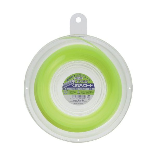 たくみ ナイロンコード "くさかりコード ダイヤ型 2.7mm×30m 9561 1個 751-5715（直送品）