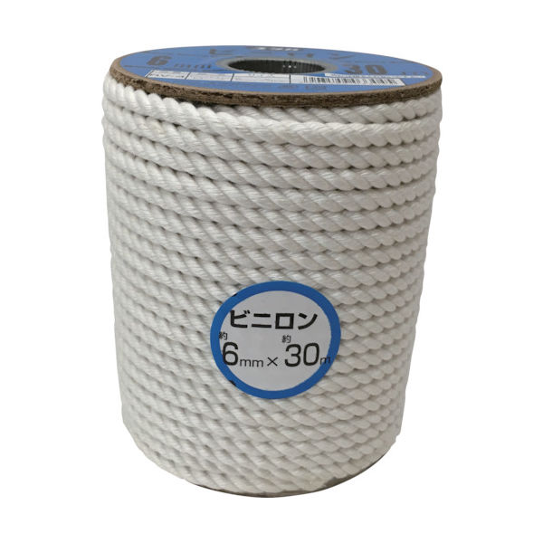 ユタカメイク ビニロンロープボビン巻 6φ×30m RV-4 1巻 754-1511（直送品）