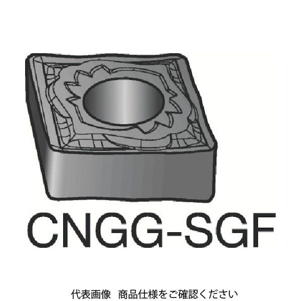 サンドビック T-Max P 旋削用ネガ・チップ CNGG 12 04 08-SGF H13A 604-9079（直送品）